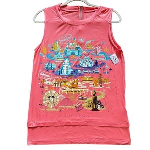 Disney Parks Disneyland Women's Sleeveless Shirt / Tank Coral Color Size M NWT
